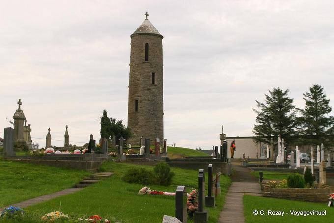 Bruckless the Dunkineely Cemetery and its round tower, Donegal - Ireland