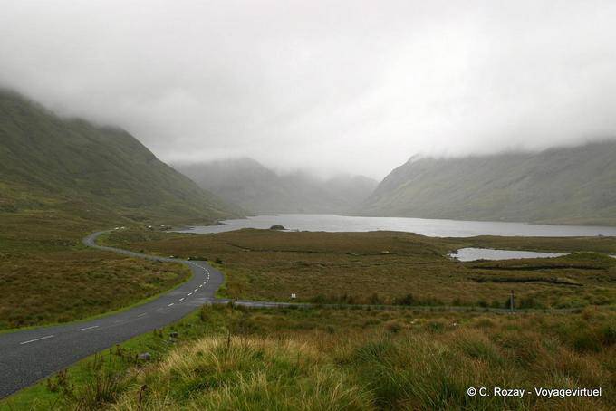Doo Lough from the R335 between Louisburgh and Leenaum - Ireland
