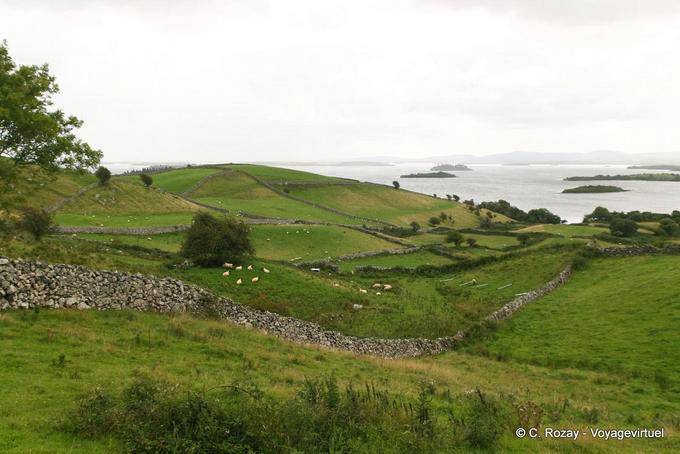 Landscape ripples into Lough Corrib, Connemara - Ireland