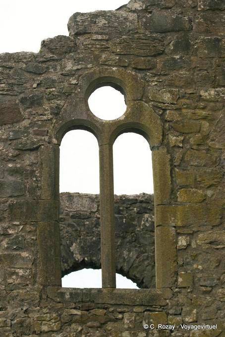Windows of Gothic abbey example of Irish architecture, Abbey of Cong - Ireland