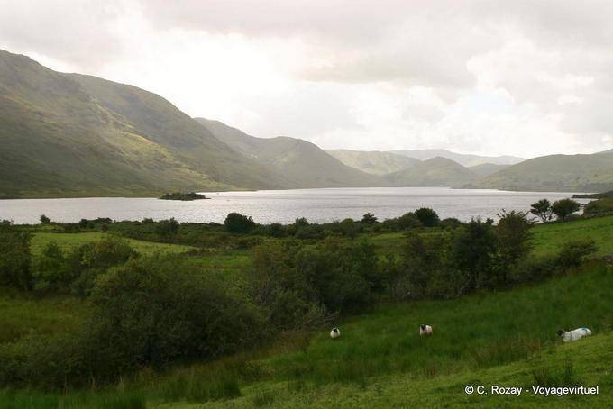 Lake surrounded by mountains, Connemara - Ireland