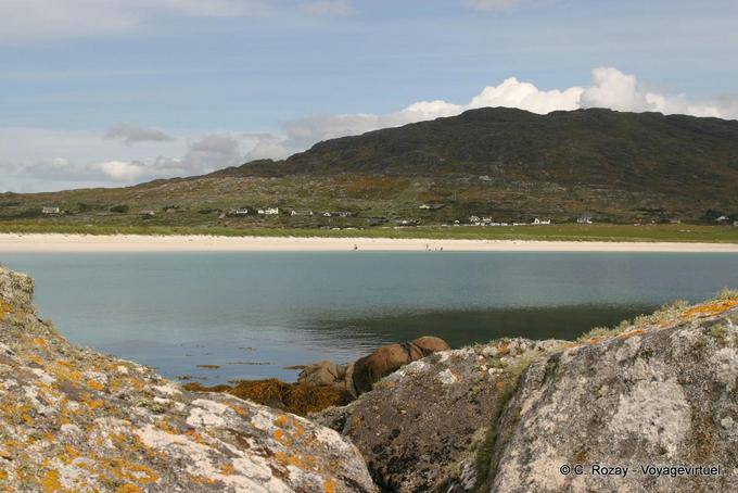 Beach at the foot of Mount Errisbeg, Connemara - Ireland