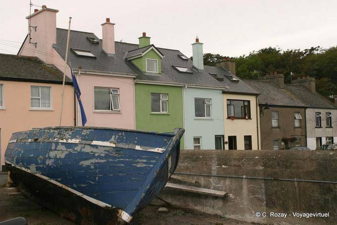 Boat houses before, Connemara Roundstone - Ireland