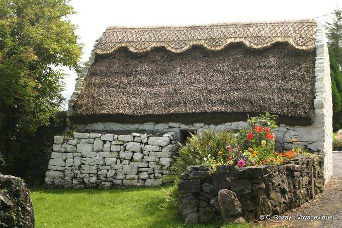 Dry stone and traditional thatched Burren - Ireland