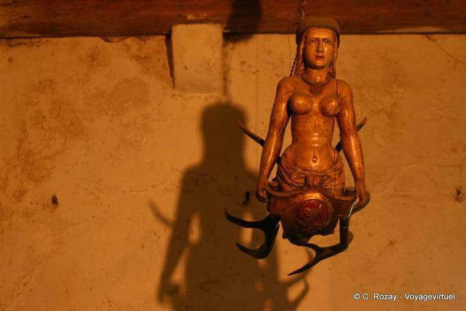 Carved wooden suspension Bunratty Castle - Ireland
