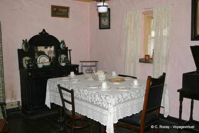 Dining room set for tea, Bunratty Folk Park - Ireland