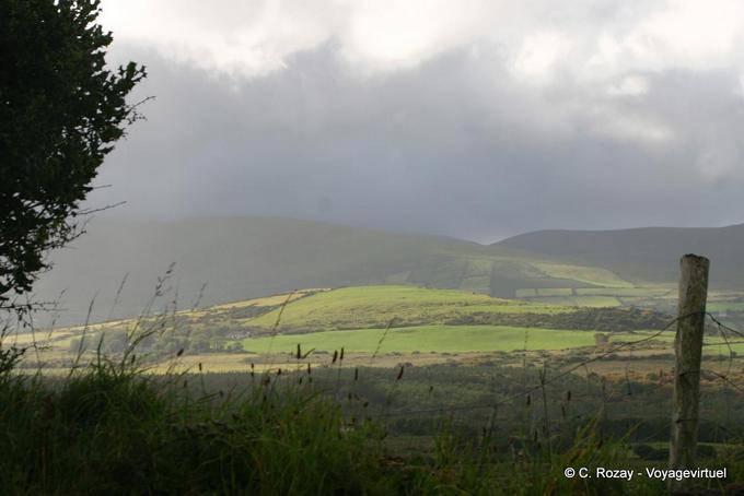 Landscape from the Ballyhoneen climbing towards Conor Pass, Dingle - Ireland