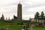 Bruckless the Dunkineely Cemetery and its round tower, Donegal, Ireland.