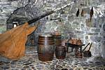 Remains of the Brooke family in Donegal Castle Manor, Ireland.