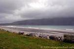 On the beach, a huge range of Keel, Achill Island, Ireland.