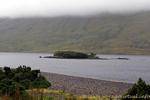 Shore and island on the Doo Lough, County Mayo, Ireland.