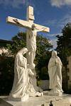 Calvary painted white, Dingle, Ireland.