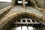 The gatehouse and the portcullis at the entrance of the castle, Cahir Castle, Ireland.