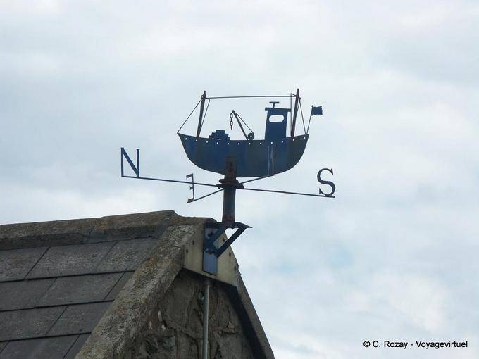 Weather vane depicting a fishing boat, Ballygalley Antrim - Nothern Ireland