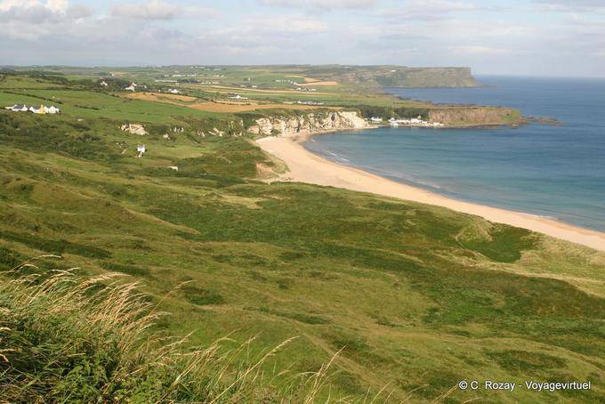 Cliffs and meadows, White Bay, Antrim Coast - Nothern Ireland