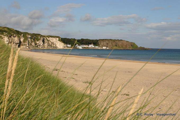 Port Braddan seen from the beach, White Park Bay - Nothern Ireland