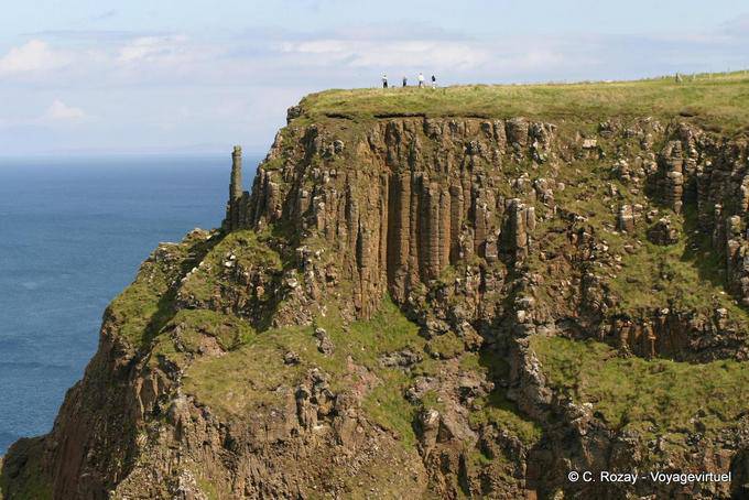 Columnar basalt on the heights of the Antrim plateau, Giants Causeway - Nothern Ireland