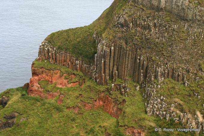 Red and gray rock organs, Giants Causeway - Nothern Ireland