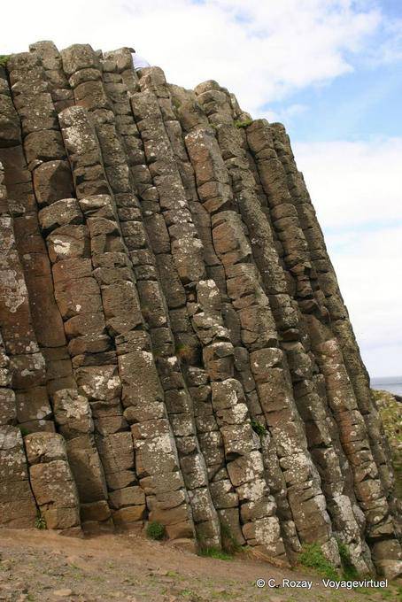 Another view of the double fracture of basalt, Giants Causeway - Nothern Ireland