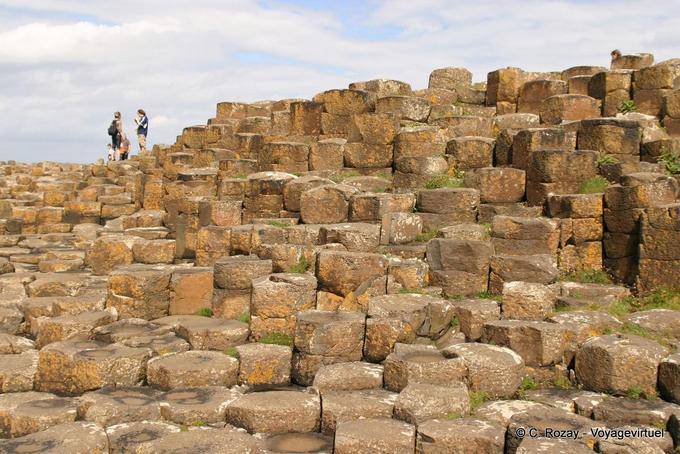 The remains of the legend of the two giant enemies, Benandonner and Finn McCool, Giants Causeway - Nothern Ireland