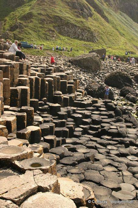 Rest on the basalt polygons, Giants Causeway - Nothern Ireland