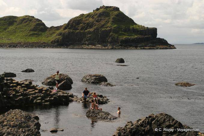 Fraiche swimming, Giants Causeway - Nothern Ireland