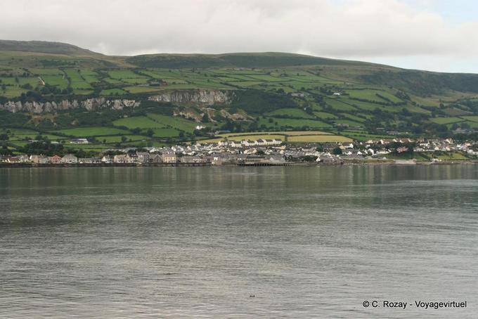 Carnlough seen from the opposite coast - Nothern Ireland