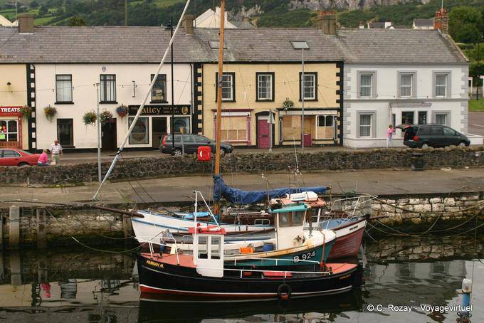 Fishing boats in the port of Carnlough - Nothern Ireland