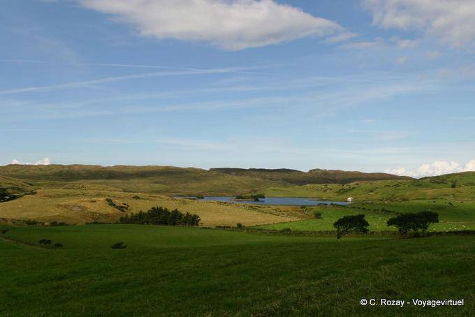 Landscape above the tip of Fairhead, Antrim Coast - Nothern Ireland
