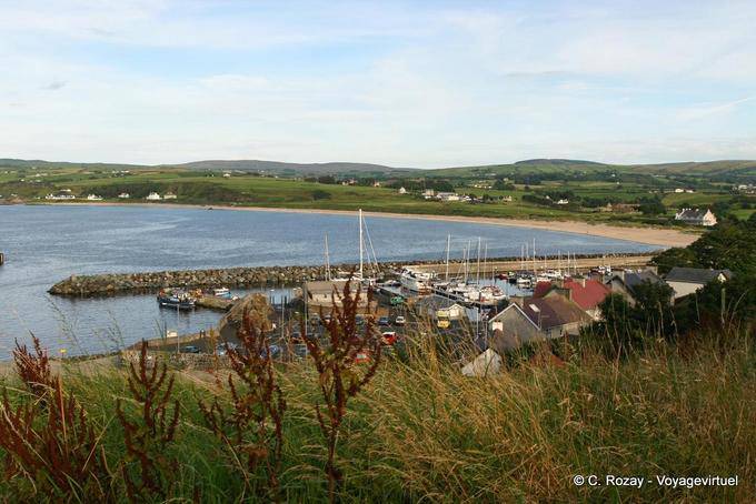 Beach and harbor from the North Street Ballycastle - Nothern Ireland