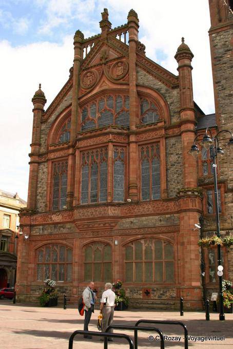 Facade of Guildhall, Derry - Nothern Ireland