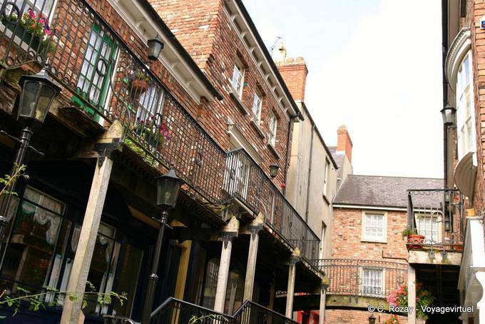 Brick building with balconies, Derry - Nothern Ireland