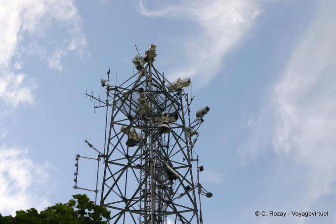 Surveillance cameras on the heights of Londonderry, Derry - Nothern Ireland