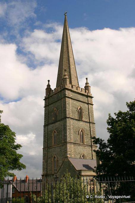 Bell tower of St. Columba Cathedral, Derry - Nothern Ireland