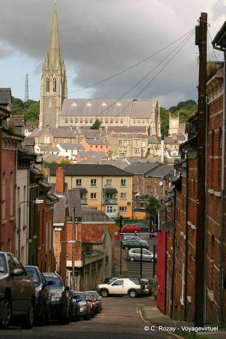 St Eugene's Cathedral from Harvey Street, Londonderry, Derry - Nothern Ireland