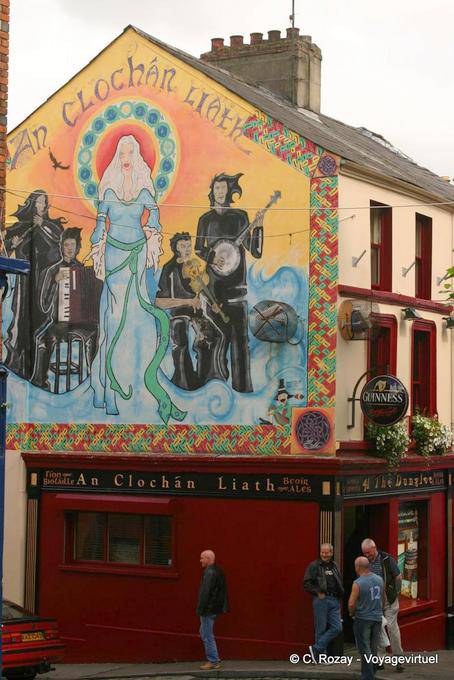An Clochán Liath, mural on Waterloo Street, Derry - Nothern Ireland