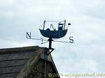 Weather vane depicting a fishing boat, Ballygalley Antrim, Nothern Ireland.