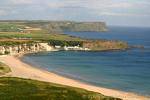 View of the village of Port Braddan, White Bay, Antrim Coast, Nothern Ireland.