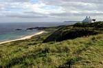 Park landscape of White Bay, Antrim Coast, Nothern Ireland.