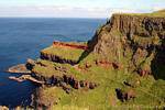 Geological routes on the Antrim plateau, Giants Causeway, Nothern Ireland.