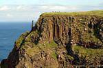 Columnar basalt on the heights of the Antrim plateau, Giants Causeway, Nothern Ireland.