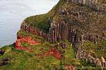 Red and gray rock organs, Giants Causeway, Nothern Ireland.