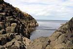 Lava columns bathed in the ocean, Giants Causeway, Nothern Ireland.