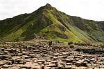 Walking on the pavement of the road, Giants Causeway, Nothern Ireland.