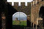 Downhill castle gate and the wall, facing the Mussenden Temple, Nothern Ireland.