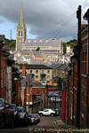 St Eugene's Cathedral from Harvey Street, Londonderry, Derry, Nothern Ireland.