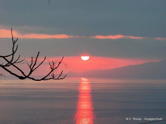 Red sun in Basilicata, Maratea - Italy