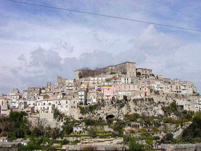 Focus on Ragusa heights - Italy