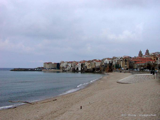 On the beach in Cefalu - Italy