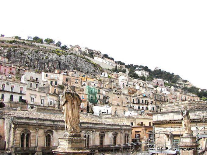 Modica, seen from lower town - Italy